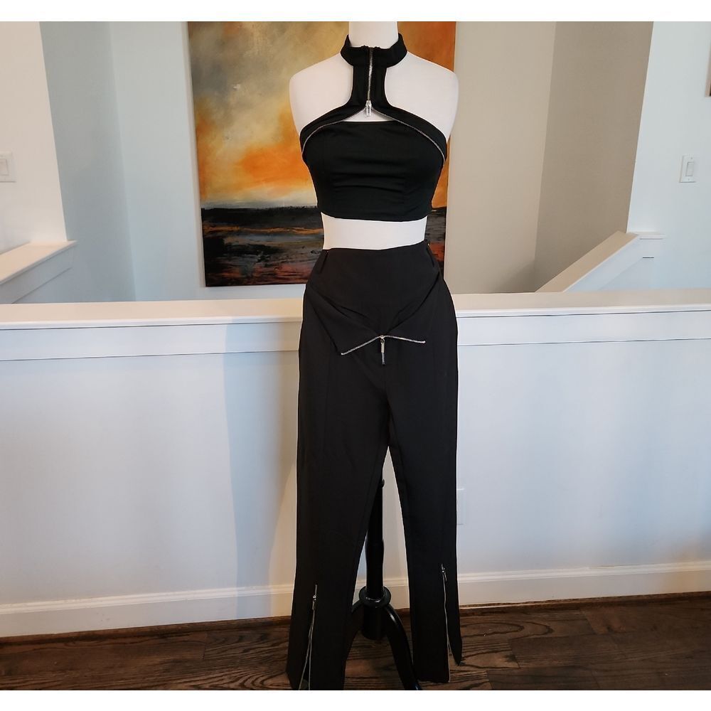 Maniere De Voir Black Pants Size 8 NWOT